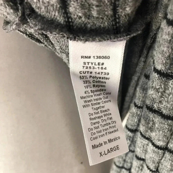 PST gray striped top XL - Picture 5 of 7